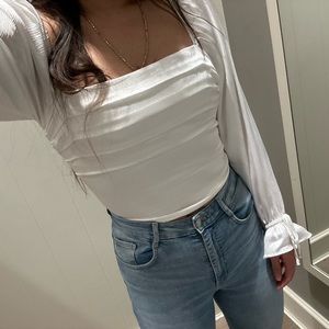 NEW WITH TAGS White Dressy Long Sleeve